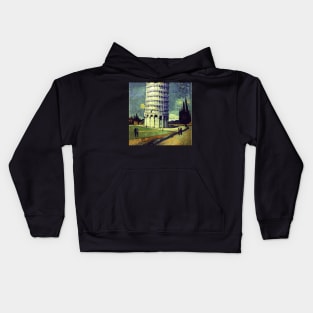 Tower of Pisa, Vincent van Gogh style Kids Hoodie